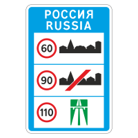 Дорожный знак 6.1 Общие ограничения максимальной скорости